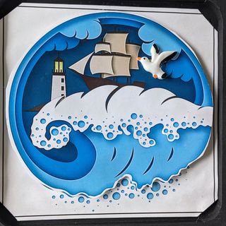 Sailboat Shadow Box