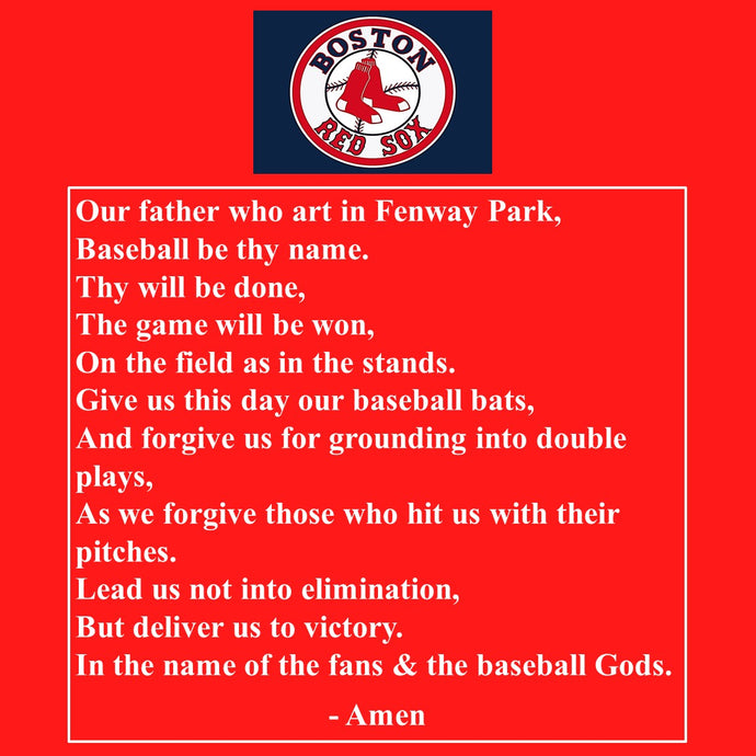 Red Sox Prayer Shadow Box